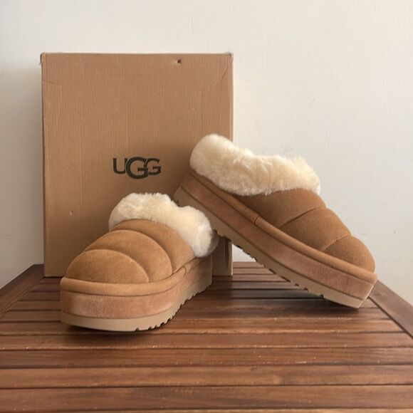 UGG Tazzlita Slip On Cozy Slippers Chestnut USA Women Size 11/UK 9/EU 42 - Picture 1 of 14